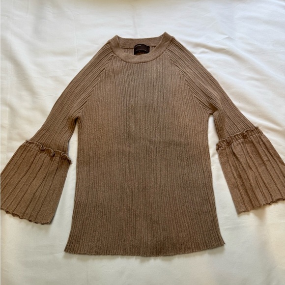 Kerisma Sweaters - Kerisma Tan Knit Sweater Size Small